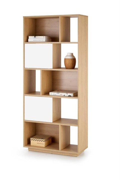 Книжкова шафа Halmar REG-22 Дуб золотий / Білий матовий